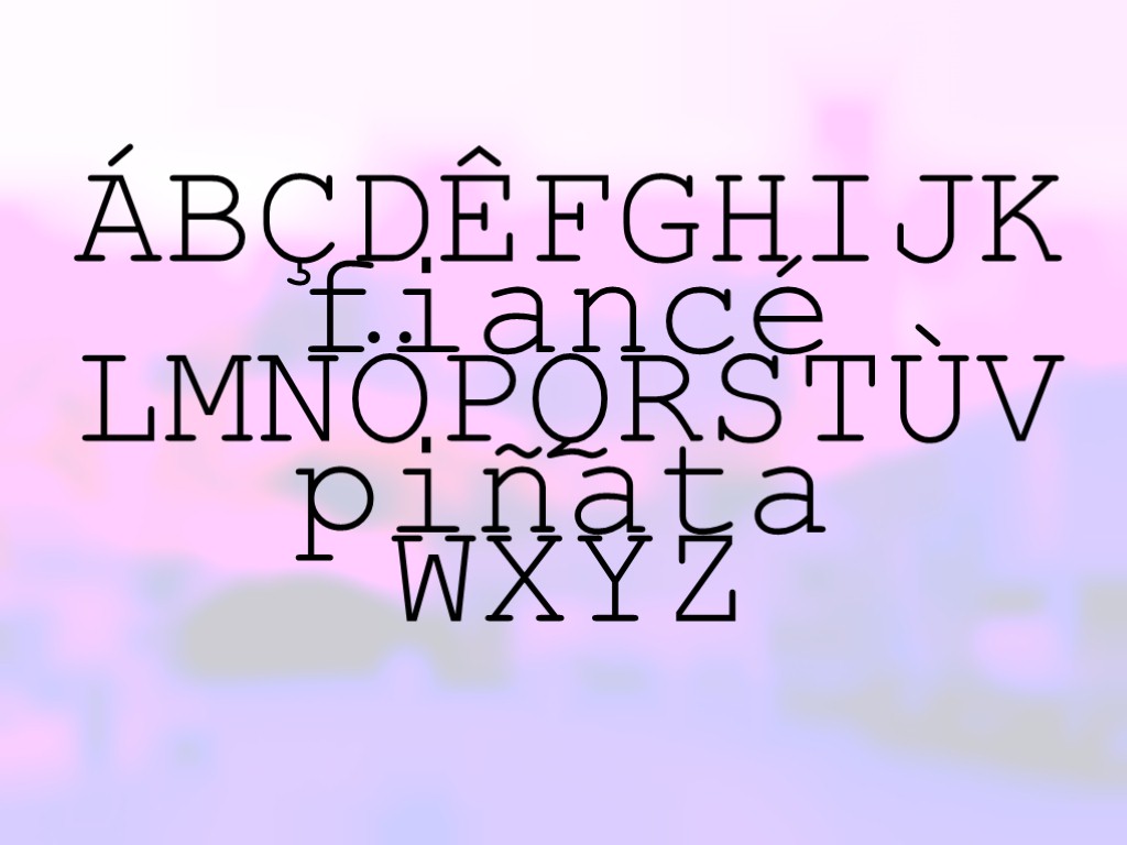 ÁBÇDÊFGHIJKLMNÖPQRSTÙVWXYZ fiancé piñata